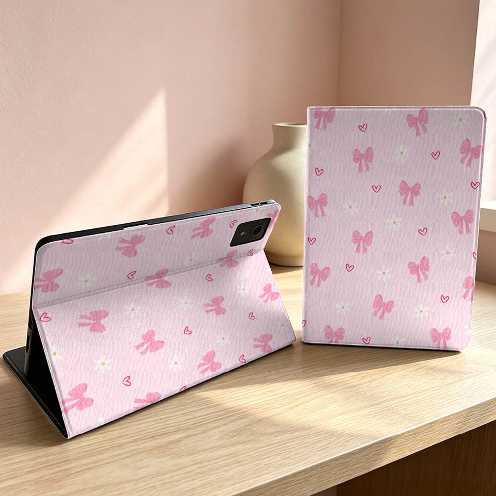 Lenovo Tablet P12 Accessories - Pink bow pattern For Lenovo Xiaoxin