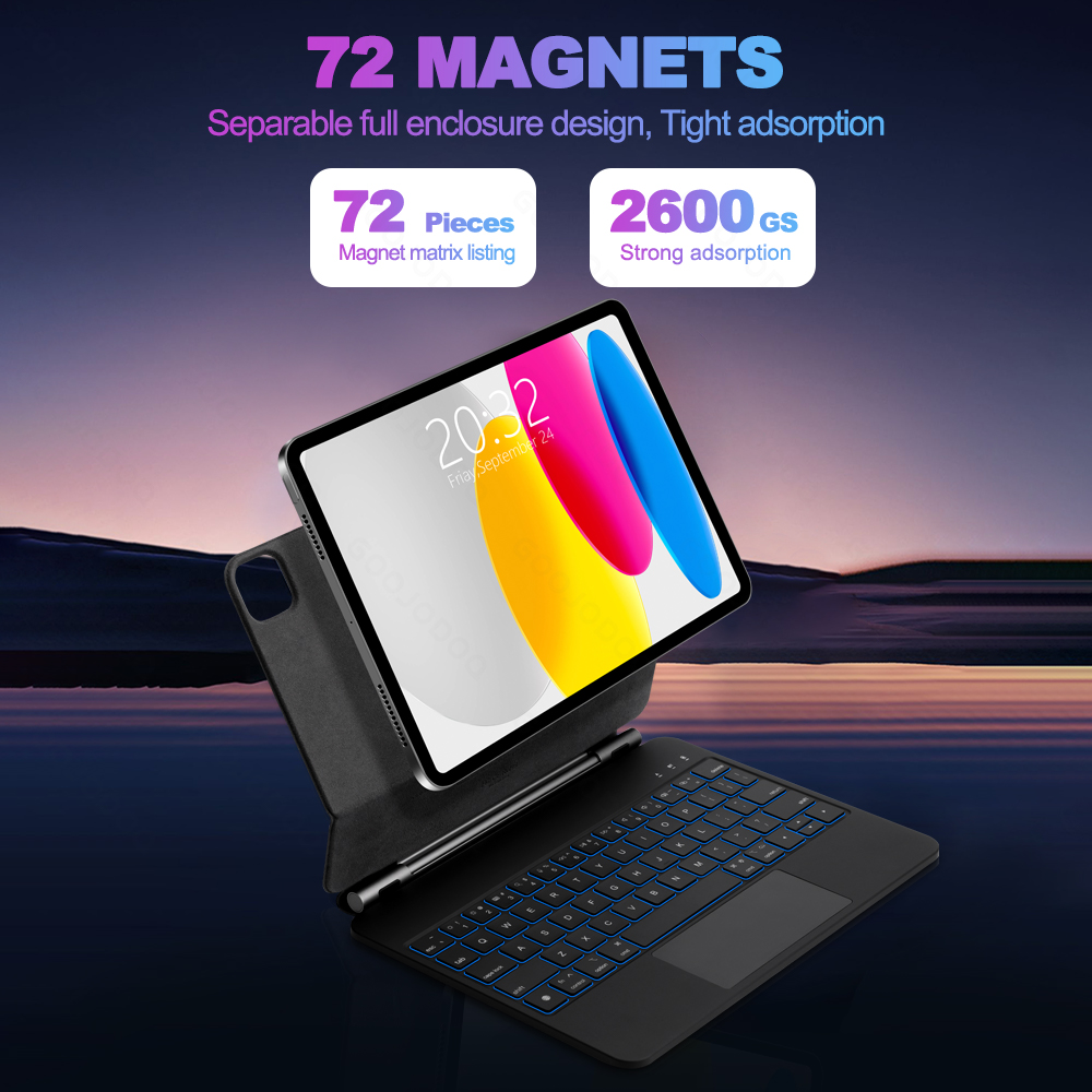 GOOJODOQ Magic Keyboard for iP - Ipad Cover Folio 评论和价格