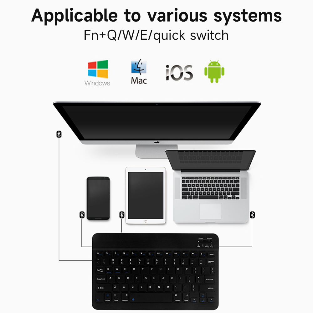 Bluetooth Keyboard for IOS And - Samsung Tablet With Accessories 评论和价格