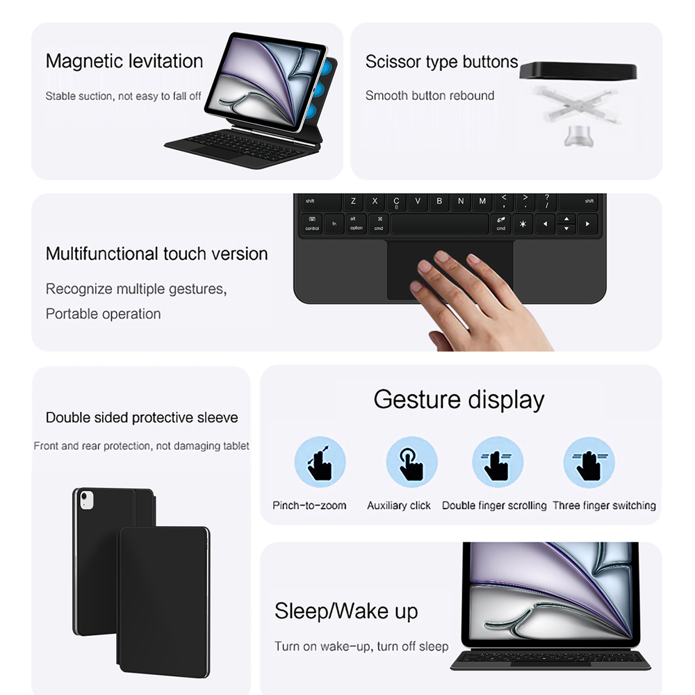 Magic Keyboard Case for iPad A - Ipad Cover Folio 评论和价格