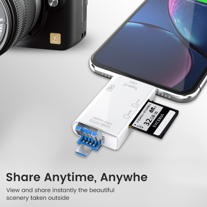 USB Type C Card Reader 6 in 1  - Tablet Accessories For Reading 评论和价格