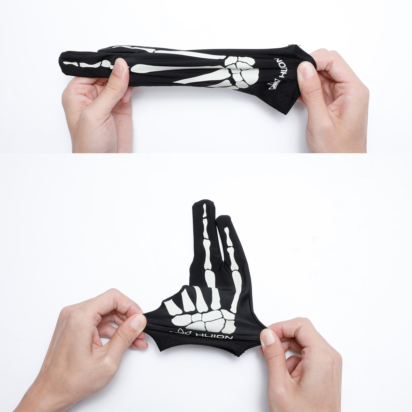 Huion Skeleton Glove Two- Fing - Drawing Glove Artist 评论和价格