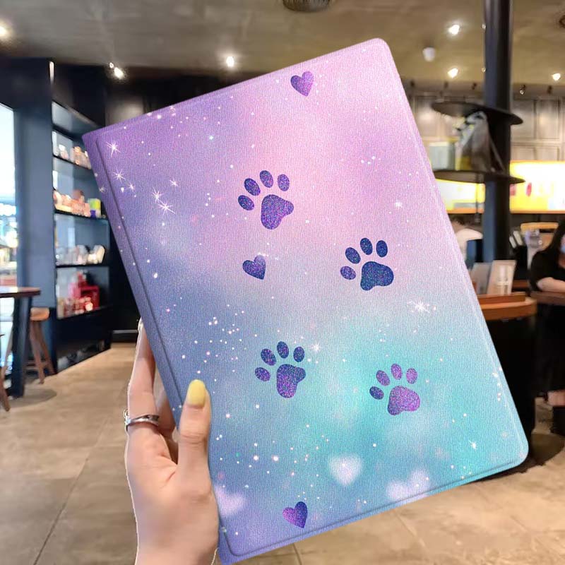 Cartoon Glitter Paw Prints Sof - Lenovo Tablet P12 Accessories 评论和价格