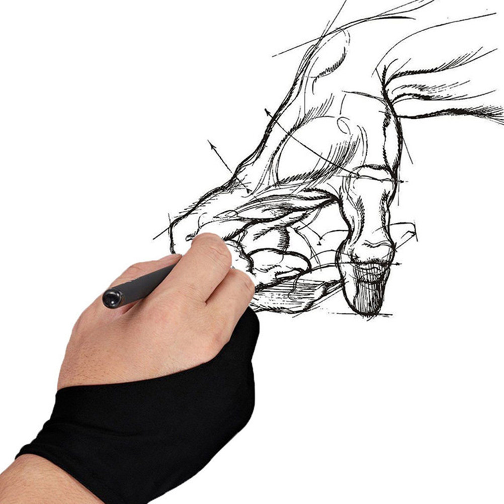 2Pcs Drawing Glove Two Finger  - Drawing Glove Artist 评论和价格