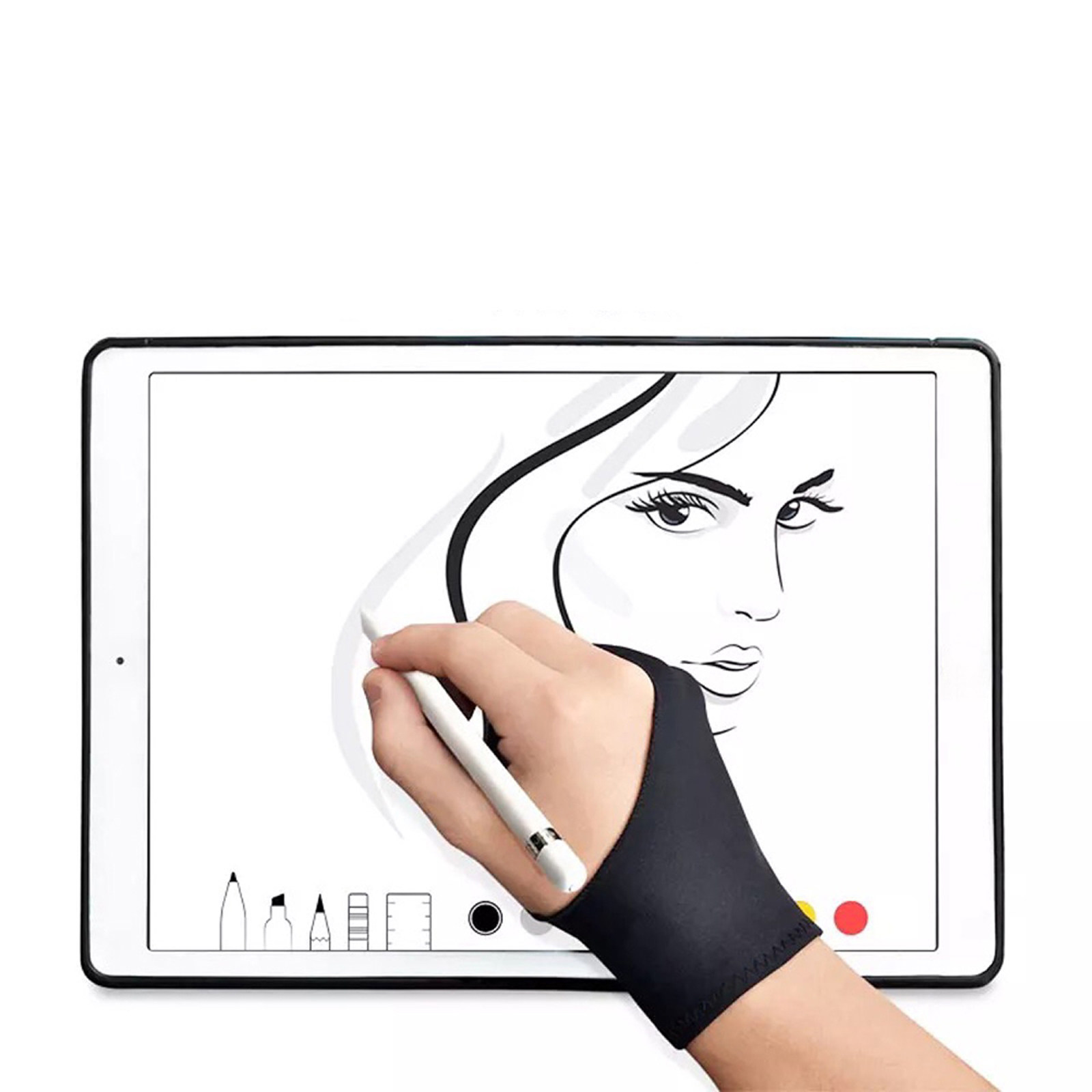2Pcs Drawing Glove Two Finger  - Drawing Glove Artist 评论和价格