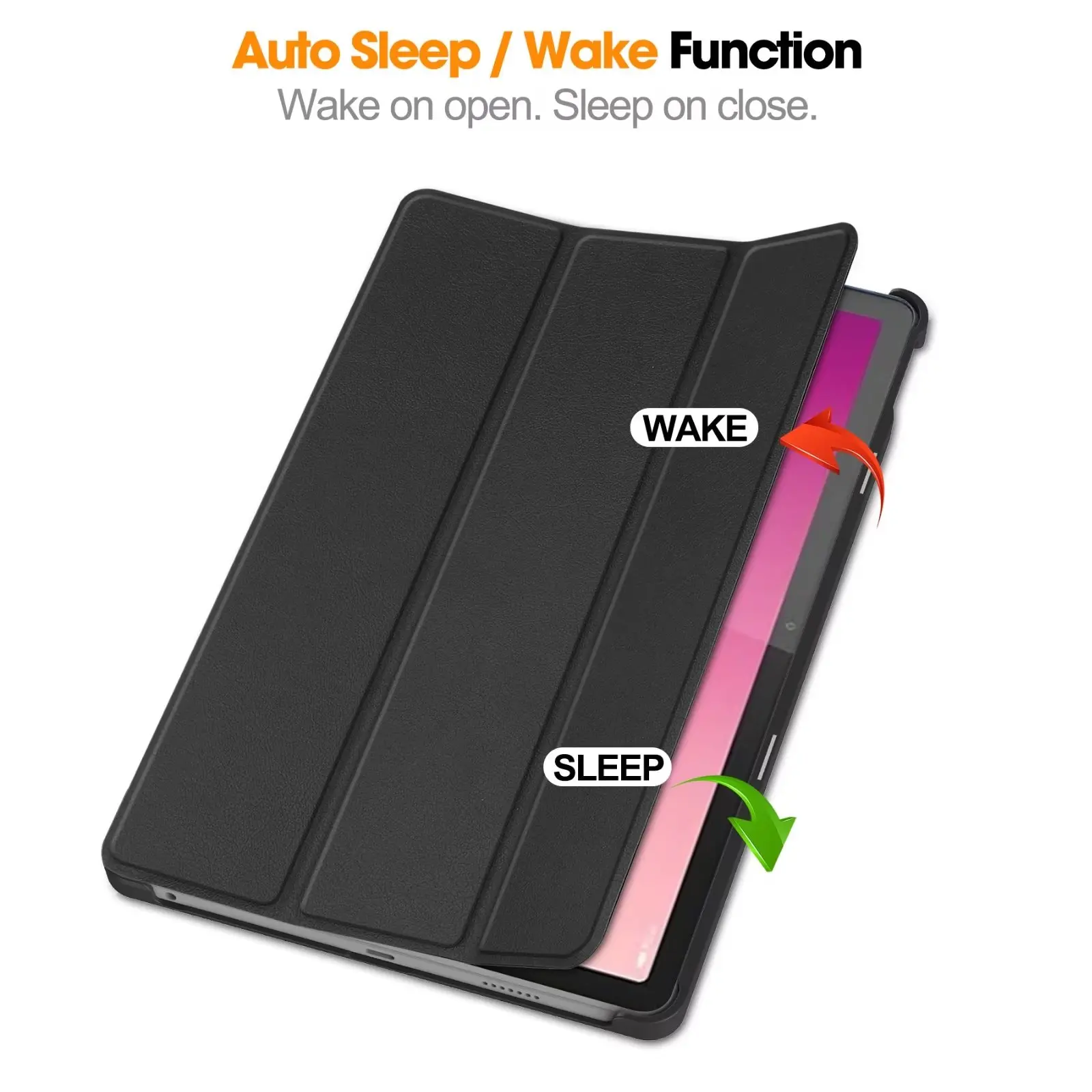 Tri-fold Magnetic Leather Stan - Lenovo Tablet P12 Accessories 评论和价格