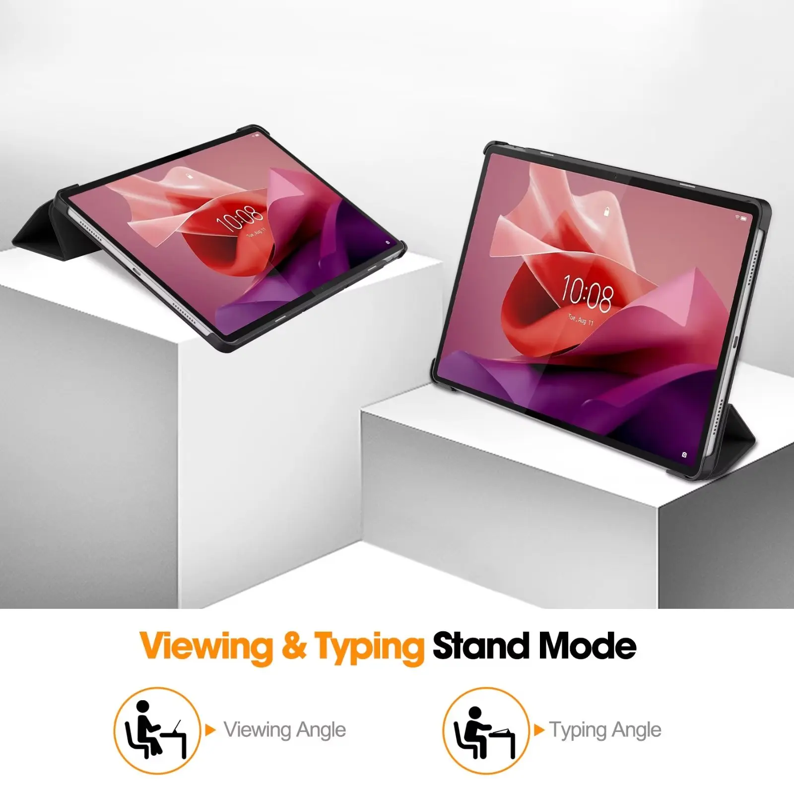 Tri-fold Magnetic Leather Stan - Lenovo Tablet P12 Accessories 评论和价格